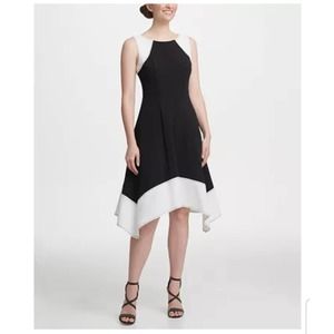 DKNY Sleeveless Colorblock A-line Dress